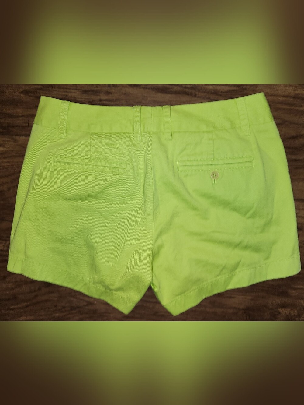J.Crew Lime Green Chino Shorts Size 4 - Picture 2 of 5